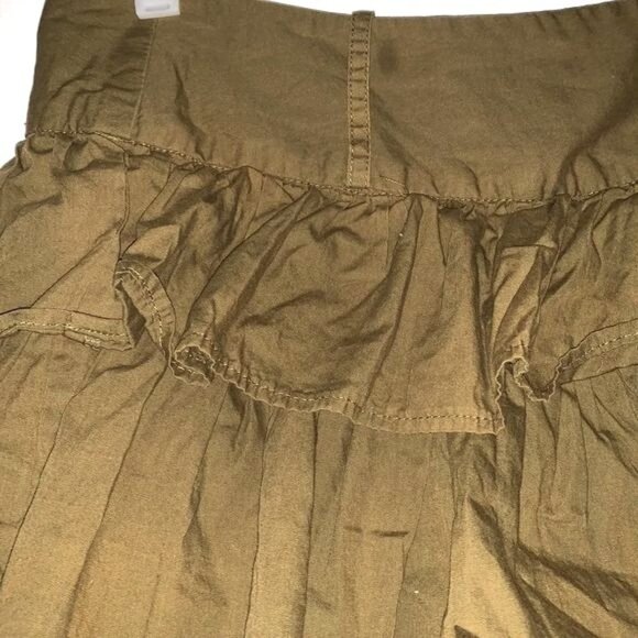 Rue21 Olive Green Tiered Ruffle Mini Skirt Size 11/12 Cotton & Polyester - Picture 3 of 7